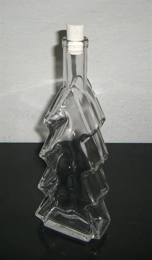 Flaske formet som et juletr� med korkprop (0,5 liter)